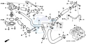 VFR8009 Europe Direct - (ED / MME) drawing WATER HOSE