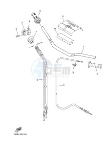 WR250F (1HC6 1HC7 1HC8) drawing STEERING HANDLE & CABLE