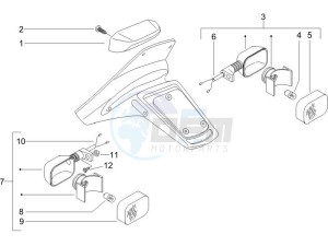 NRG 50 power DD (UK) UK drawing Tail light - Turn signal lamps