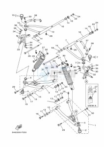 YFM700R (BCXJ) drawing FRONT SUSPENSION & WHEEL