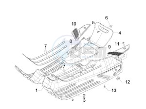 LX 50 2T E2 Touring (30Kmh) drawing Central cover - Footrests