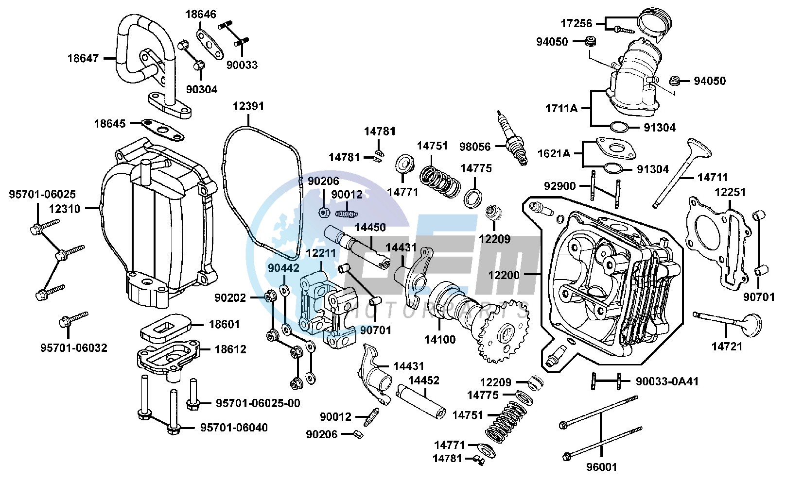 Cylinder Head Cover  -  Cylinder Head