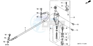 CRF450XB drawing RR. BRAKE MASTER CYLINDER