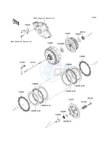 KX 450 E (KX450F MONSTER ENERGY) (E9FA) E9FA drawing CLUTCH