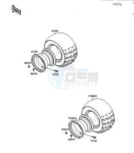 KSF 250 A [MOJAVE 250] (A8-A9) [MOJAVE 250] drawing WHEELS_TIRES