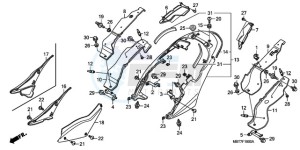 XL1000VA9 France - (F / ABS CMF) drawing SEAT COWL/SIDE COVER