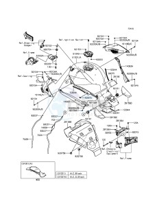 NINJA H2R ZX1000PFF EU drawing Fuel Tank