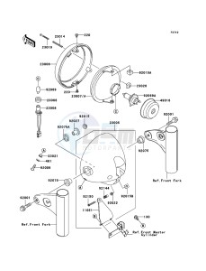 W650 EJ650-C7P GB XX (EU ME A(FRICA) drawing Headlight(s)