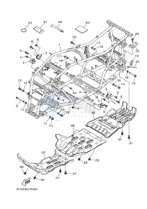 YFM700FWB YFM70KDXG KODIAK 700 (B163) drawing FRAME