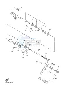 XJ6SA 600 DIVERSION (S-TYPE, ABS) (36D8 36DA) drawing SHIFT SHAFT