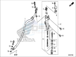 CRF450RXH Europe Direct - (ED) drawing REAR BRAKE MASTER CYLINDER