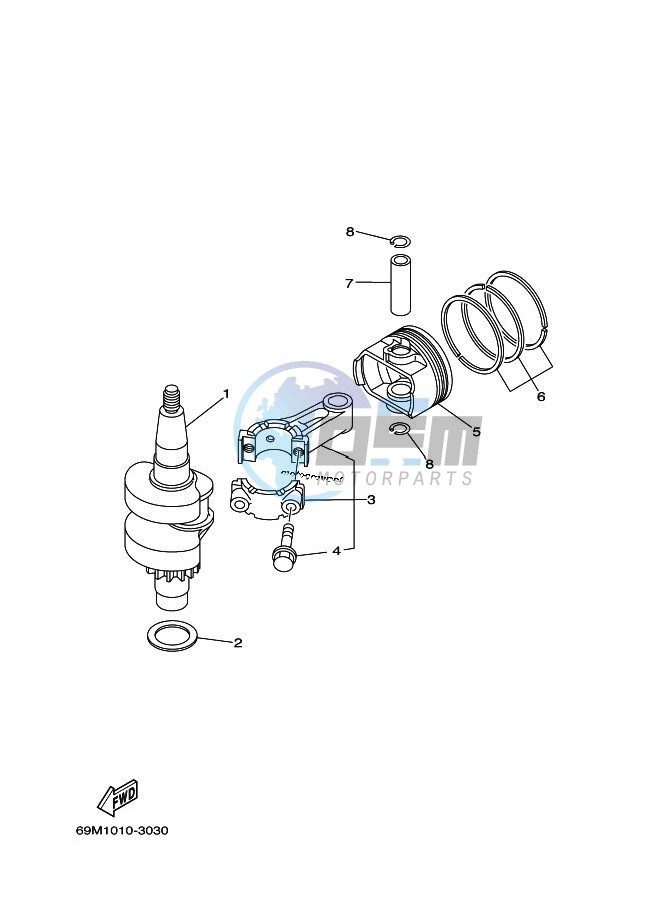 CRANKSHAFT--PISTON