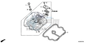 CRF250LAH CRF250LA ED drawing CYLINDER HEAD COVER