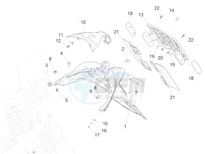 Medley 125 4T ie ABS E4 (EMEA) drawing Rear cover - Splash guard