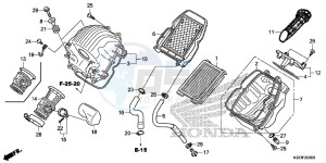 CBR250RF CBR250R Europe Direct - (ED) drawing AIR CLEANER