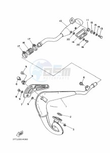 DT125 (3TTX) drawing EXHAUST