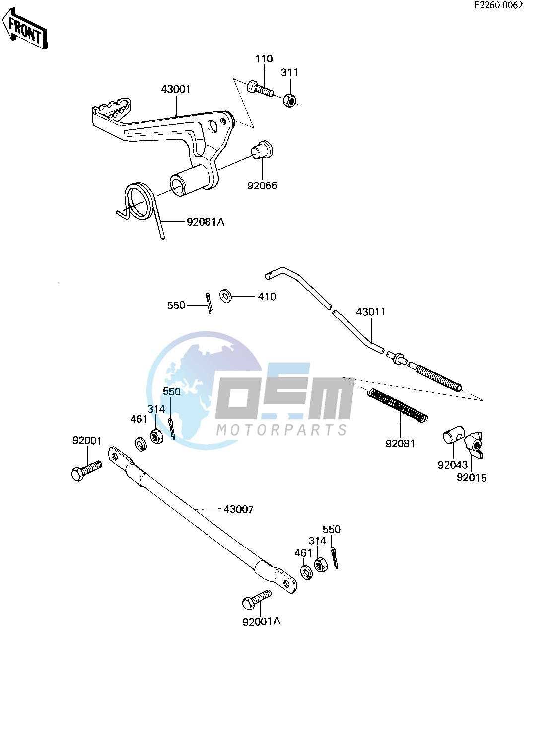 BRAKE PEDAL_TORQUE LINK -- 82 KX80-C2- -