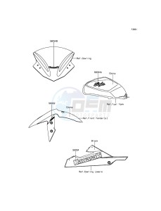 NINJA_300_ABS EX300BDF XX (EU ME A(FRICA) drawing Decals(Ebony)