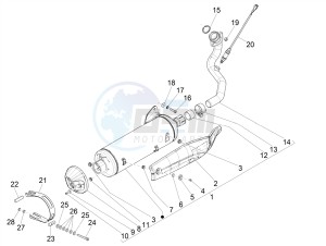 MP3 500 MAXI SPORT BUSINESS ADVANCED E4 ABS (EMEA) drawing Silencer