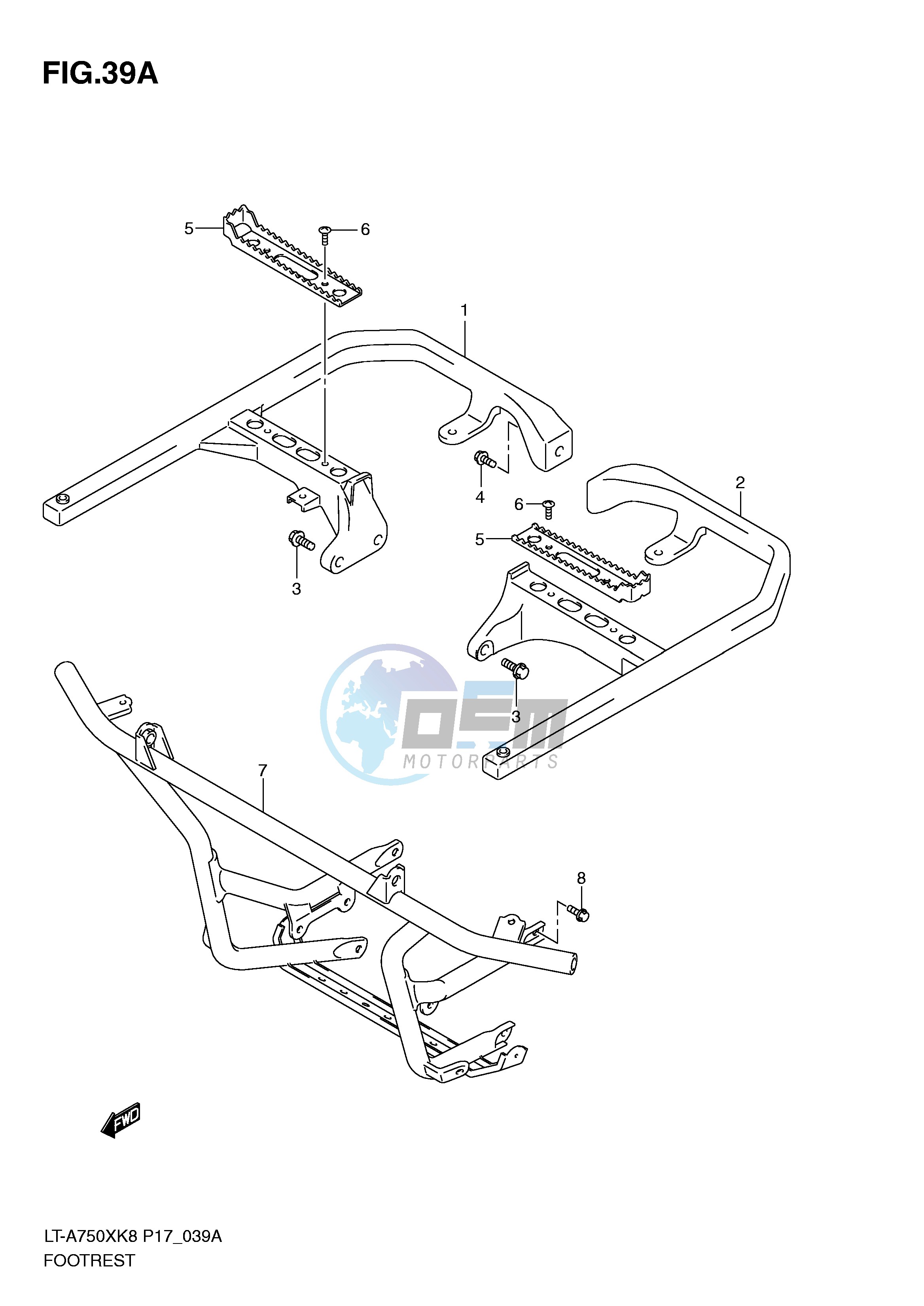 FOOTREST (LT-A750XK9 XZK9 XL0)