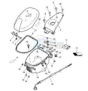 YQ AEROX 50 drawing SEAT - CARRIER