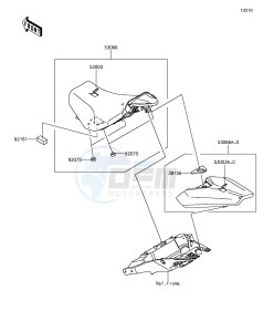 Z1000 ZR1000FEFA FR GB XX (EU ME A(FRICA) drawing Seat