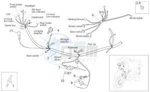 Scarabeo 50 Di-Tech drawing Front electrical system