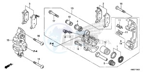 TRX680FAH Europe Direct - (ED) drawing FRONT BRAKE CALIPER