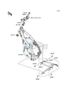 KX450F KX450FDF EU drawing Frame