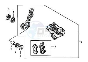 SUPER DUKE - 125 cc drawing FRONT BRAKE CALLIPER