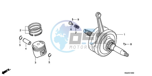 CRANKSHAFT/PISTON (CRF80F)