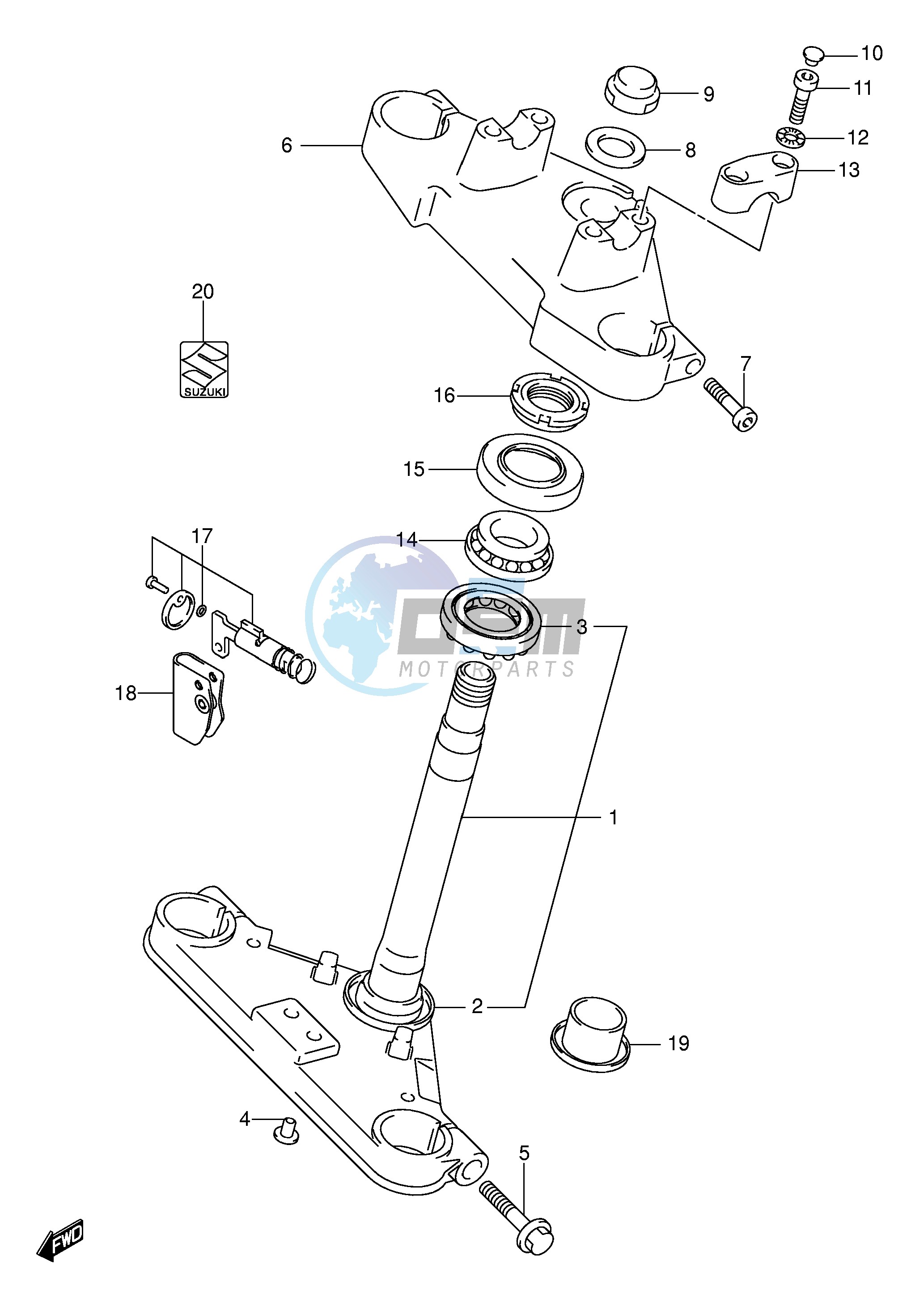 FRONT FORK BRACKET (MODEL K2 K3 K4)