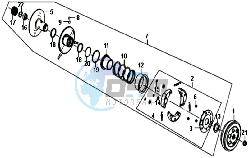 DRIVEN PULLEY ASSY