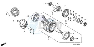 CBR125RWA Germany - (G / WH) drawing CRANK SHAFT/PISTON