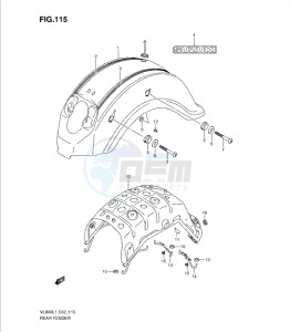 VL800 drawing REAR FENDER (VL800CL1 E24)