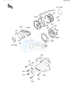 ZN 1100 B [LTD SHAFT] (B1-B2) [LTD SHAFT] drawing ENGINE COVERS