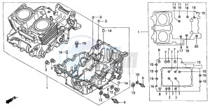 CB500 drawing CRANKCASE