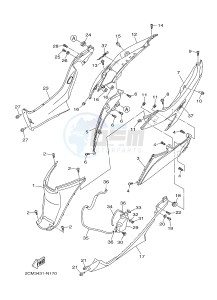 MW125 MW-125 TRICITY TRICITY 125 (2CM1 2CM5) drawing SIDE COVER