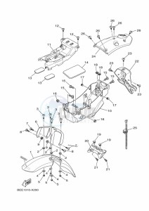 XSR700 MTM690 (BEE1) drawing FENDER