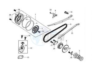 HD 125 drawing CYLINDER HEAD COVER / CAMSHAFT CHAIN