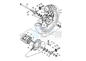 XTZ SUPER TENERE 750 drawing REAR WHEEL