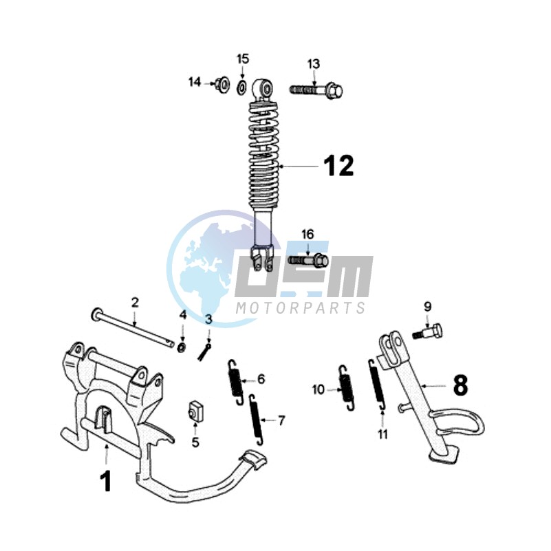 REAR SHOCK AND STAND