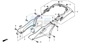 ST1300 drawing SIDE COVER/REAR COWL