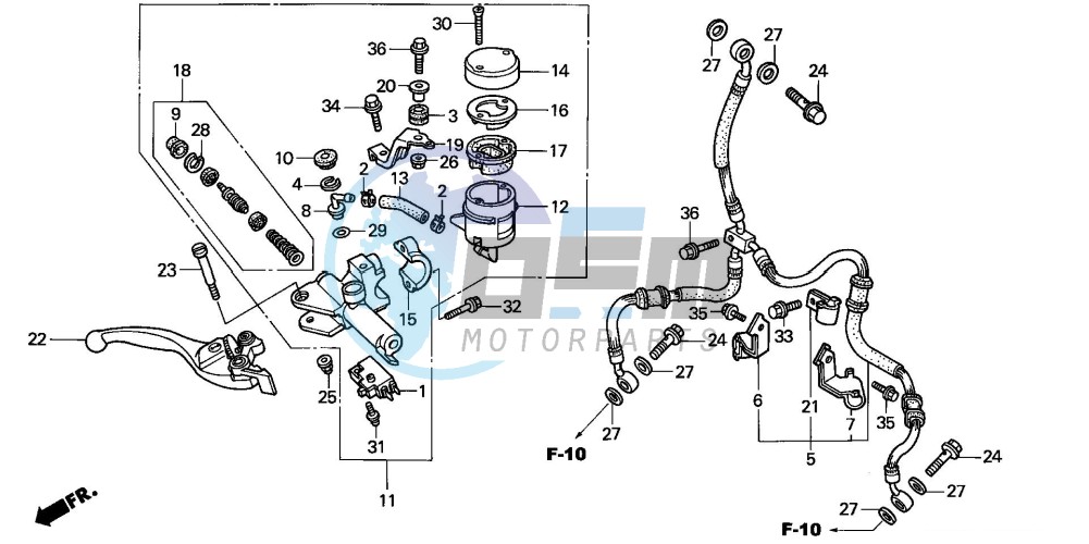 FR. BRAKE MASTER CYLINDER