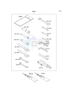 ZX 600E [ZX-6 NINJA ZZR 600] (E10-E13 E13 CAN ONLY) ZZR 600 drawing OWNERS TOOLS