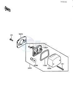 KLT 200 C [KLT200] (C2) | DIFFIRENTIAL AXLE [KLT200] drawing TAILLIGHT -- 84 KLT200-C2- -