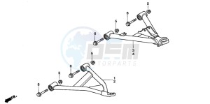 TRX300 FOURTRAX 300 drawing FRONT ARM (TRX300) ('83-'95)