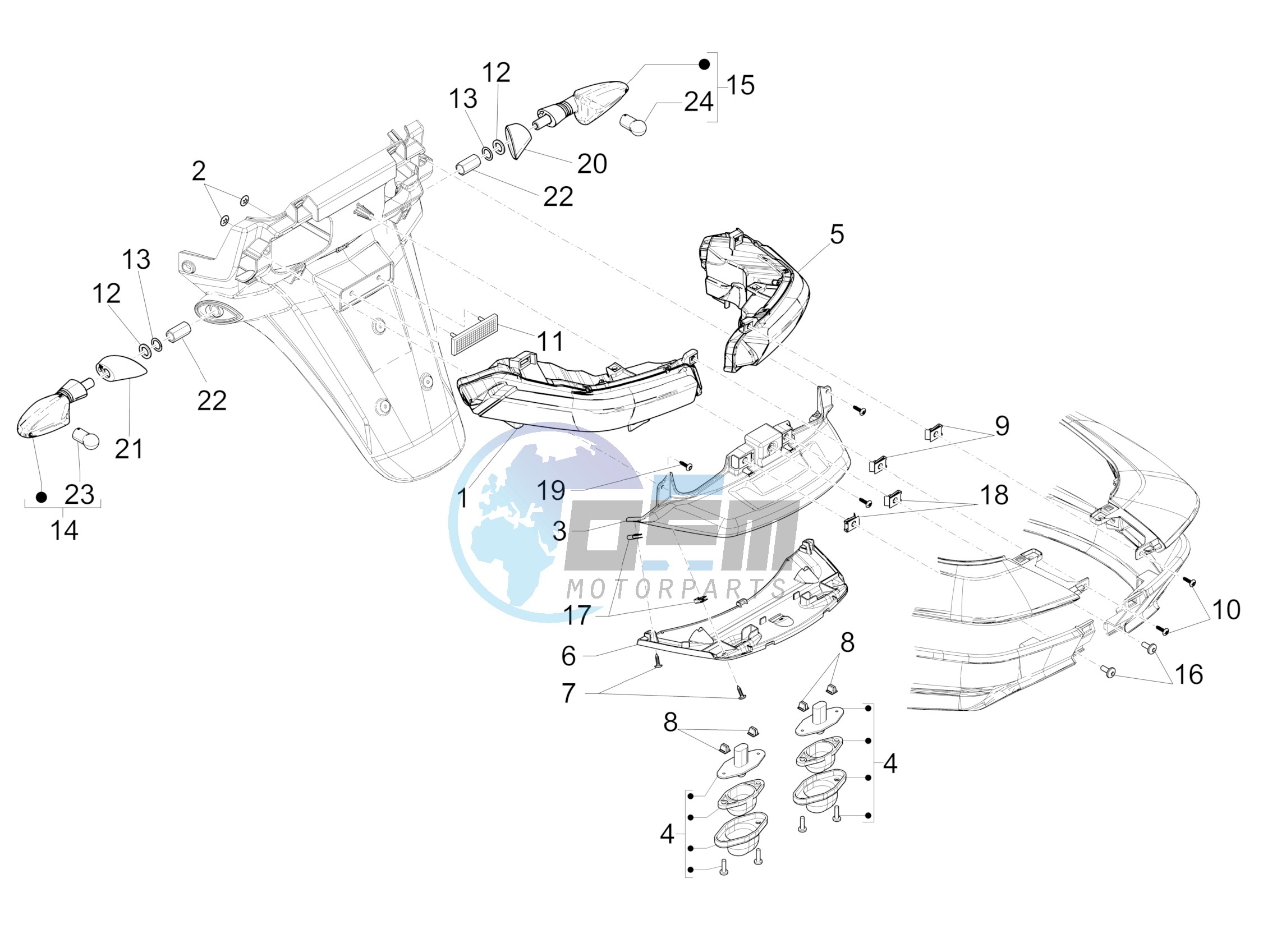 Rear headlamps - Turn signal lamps