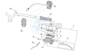 Scarabeo 50 Di-Tech drawing LH Controls