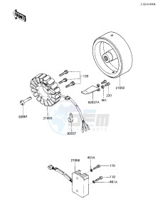 KZ 750 E (E2-E3) drawing GENERATOR_REGULATOR -- 81 -82 KZ750-E2_E3- -